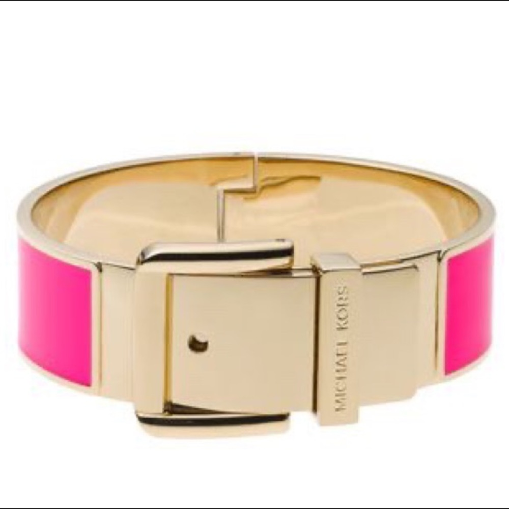 Michael Kors Buckle Enamel Bracelet - Neon Pink